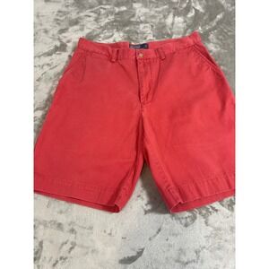 Polo Ralph Lauren Mens Coral/Red Hue  Chino Shorts 100% Cotton  Size 33